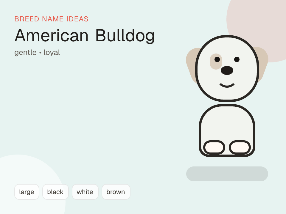 American Bulldog dog name generator visual