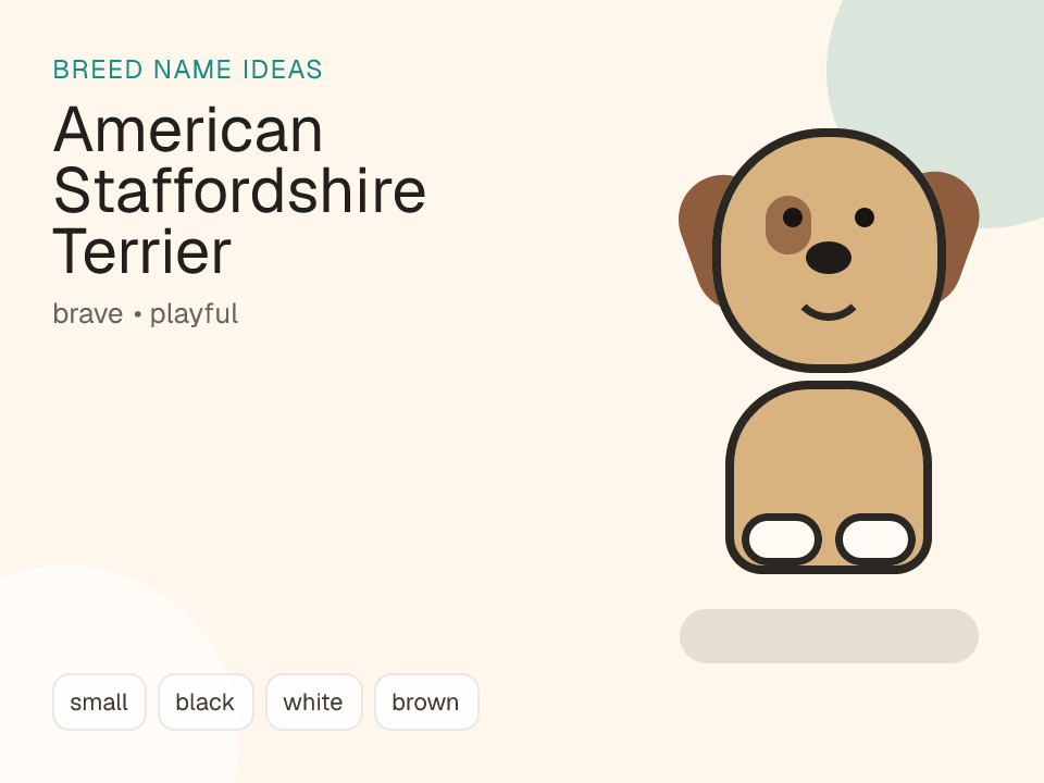 American Staffordshire Terrier dog name generator visual