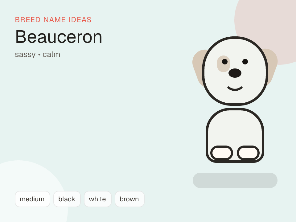 Beauceron dog name generator visual