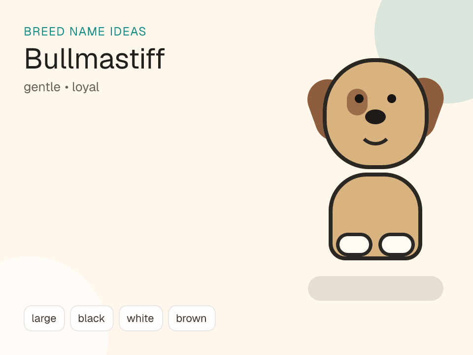 Bullmastiff dog name generator visual