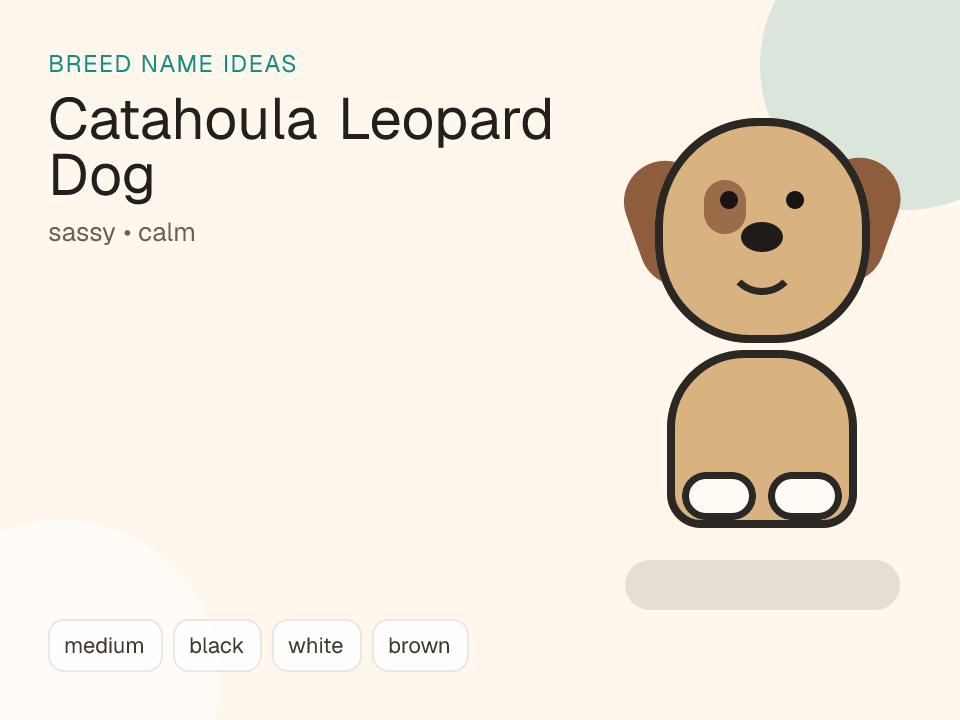 Catahoula Leopard Dog dog name generator visual