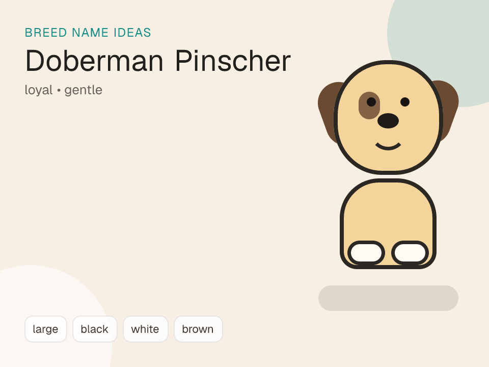 Doberman Pinscher dog name generator visual