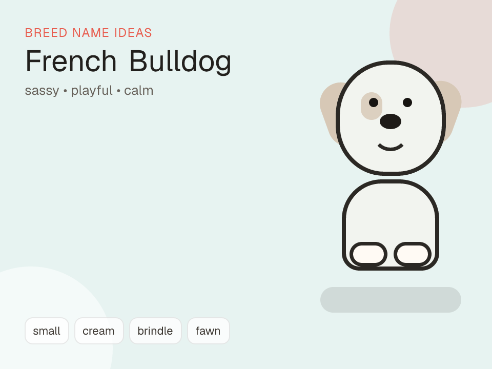 French Bulldog dog name generator visual