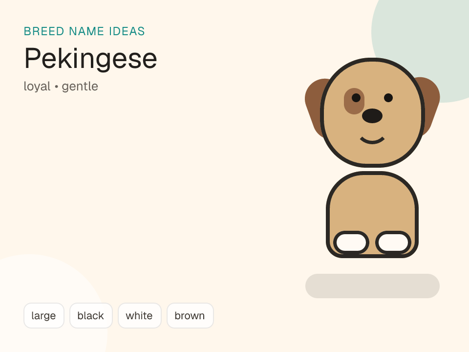 Pekingese dog name generator visual