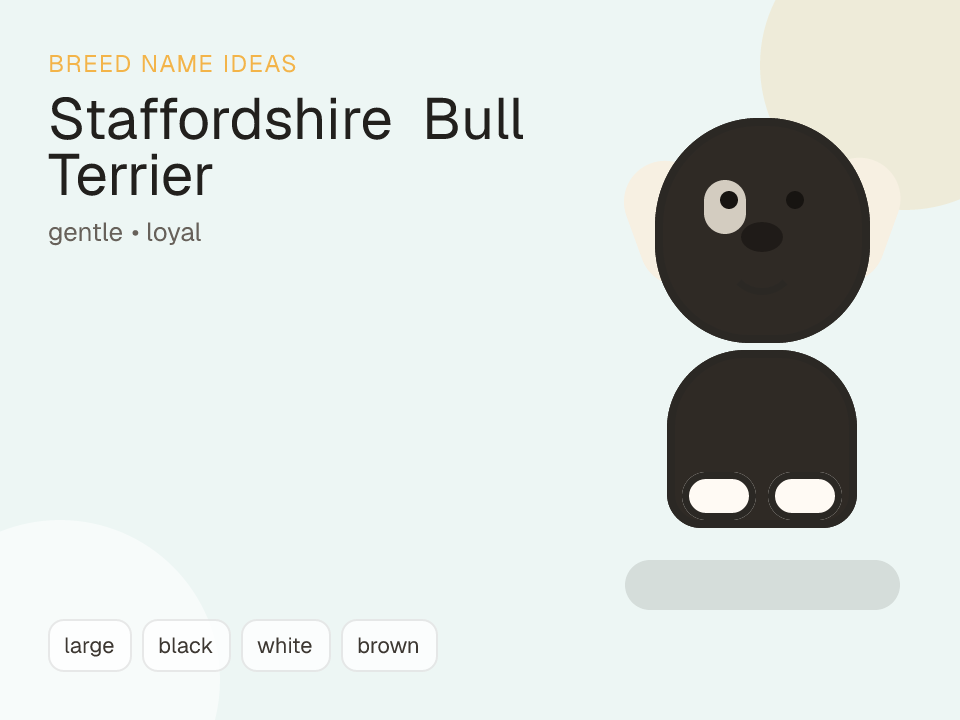 Staffordshire Bull Terrier dog name generator visual